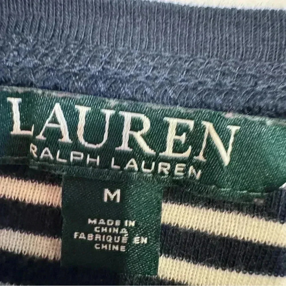 RALPH LAUREN Long Sleeve Women Shirt Elbow Patches Shoulder Zipper Size  Medium - Picture 6 of 10